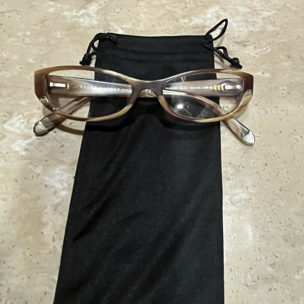 Ralph Lauren Brown and Tan Eyeglasses FRAMES ONLY, no tinting or RX included